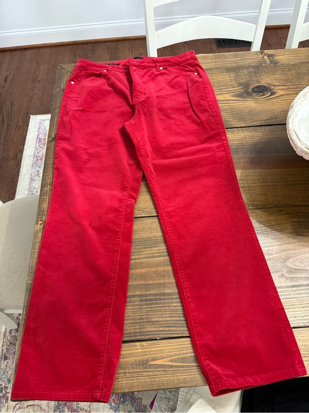 Talbots Red Straight-Leg Jeans